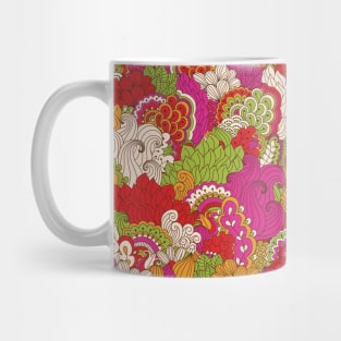 Abstract Floral Neck Gator Colorful Floral Abstract Mug